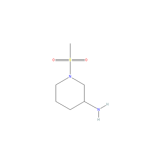 Chemical structure of 1-Methanesulfonylpiperidin-3-ylamine