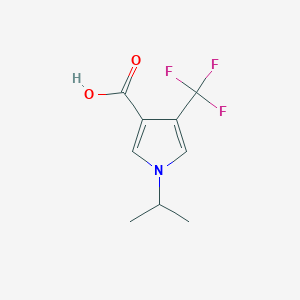 Chemical structure of 1-Isopropyl-4-(trifluoromethyl)-1H-pyrrole-3-carboxylic acid