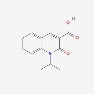 Chemical structure of 1-Isopropyl-2-oxo-1,2-dihydro-3-quinolinecarboxylic acid