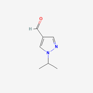 Chemical structure of 1-isopropyl-1H-pyrazole-4-carbaldehyde