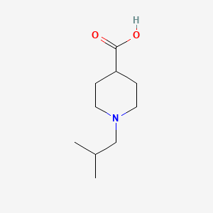 Chemical structure of 1-Isobutylpiperidine-4-carboxylic acid