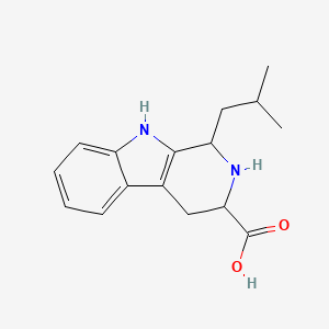 Chemical structure of 1-Isobutyl-2,3,4,9-tetrahydro-1H-pyrido[3,4-b]indole-3-carboxylic acid