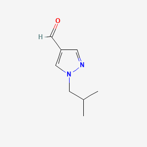 Chemical structure of 1-Isobutyl-1H-pyrazole-4-carbaldehyde