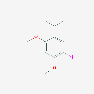 Chemical structure of 1-Iodo-5-isopropyl-2,4-dimethoxybenzene