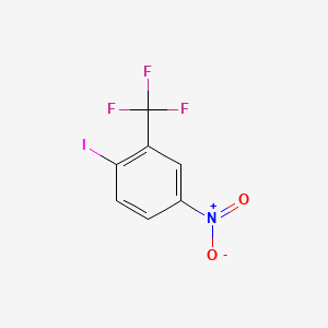 Chemical structure of 1-Iodo-4-nitro-2-(trifluoromethyl)benzene