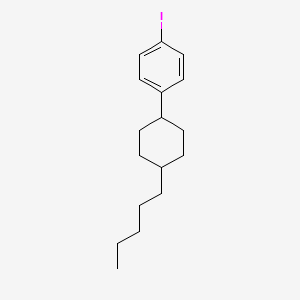 Chemical structure of 1-Iodo-4-(4-pentylcyclohexyl)benzene