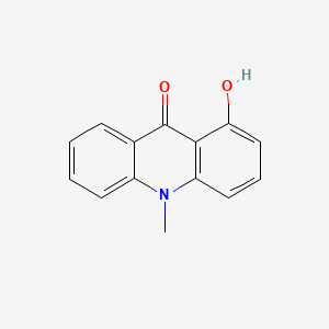 Chemical structure of 1-Hydroxy-N-methylacridone