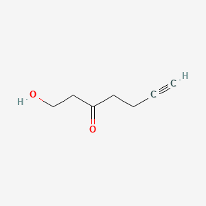 Chemical structure of 1-Hydroxyhept-6-yn-3-one