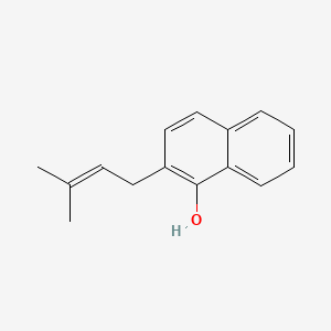 Chemical structure of 1-Hydroxy-2-prenylnaphthalene