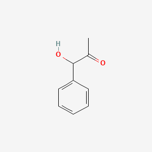Chemical structure of 1-Hydroxy-1-phenyl-2-propanone