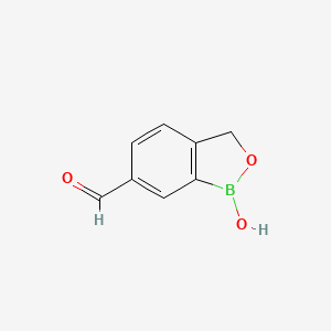 Chemical structure of 1-Hydroxy-1,3-dihydro-2,1-benzoxaborole-6-carbaldehyde