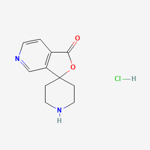 Chemical structure of 1H-Spiro[furo[3,4-c]pyridine-3,4'-piperidin]-1-one hydrochloride