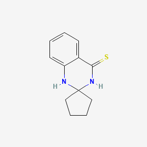 Chemical structure of 1'H-Spiro[cyclopentane-1,2'-quinazoline]-4'-thiol