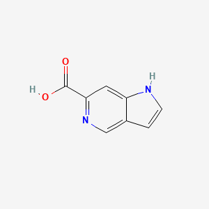 Chemical structure of 1H-Pyrrolo[3,2-c]pyridine-6-carboxylic acid