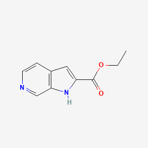 Chemical structure of ethyl 1H-pyrrolo[2,3-c]pyridine-2-carboxylate
