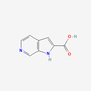 Chemical structure of 1H-pyrrolo[2,3-c]pyridine-2-carboxylic acid