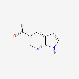 Chemical structure of 1H-Pyrrolo[2,3-b]pyridine-5-carbaldehyde