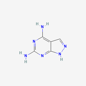 Chemical structure of 1H-Pyrazolo[3,4-d]pyrimidine-4,6-diamine