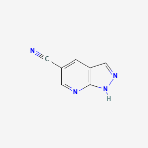 Chemical structure of 1H-Pyrazolo[3,4-b]pyridine-5-carbonitrile