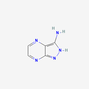 Chemical structure of 1H-Pyrazolo[3,4-b]pyrazin-3-amine