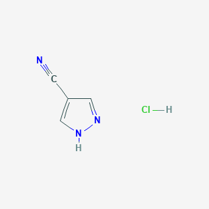 Chemical structure of 1H-Pyrazole-4-carbonitrile hydrochloride