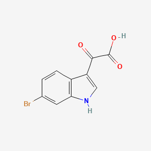 Chemical structure of 2-(6-bromo-1H-indol-3-yl)-2-oxoacetic acid