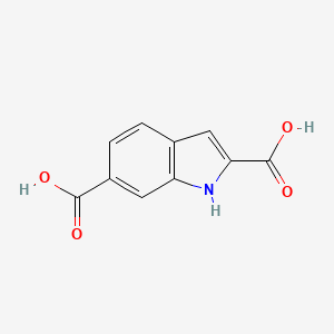Chemical structure of 1H-Indole-2,6-dicarboxylic acid
