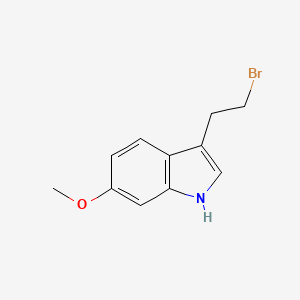 Chemical structure of 3-(2-bromoethyl)-6-methoxy-1H-indole