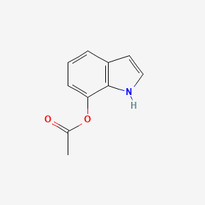 Chemical structure of 1H-indol-7-yl acetate