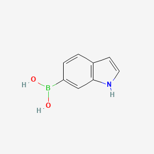 Chemical structure of 1H-Indol-6-ylboronic acid