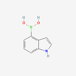 Chemical structure of 1H-Indole-4-boronic acid