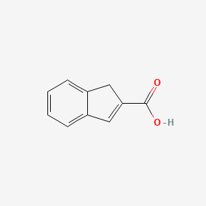 Chemical structure of 1H-Indene-2-carboxylic Acid