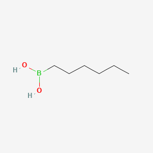 Chemical structure of 1-Hexaneboronic Acid