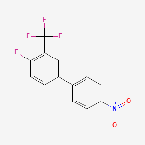 Chemical structure of 1-Fluoro-4-(4-nitrophenyl)-2-(trifluoromethyl)benzene