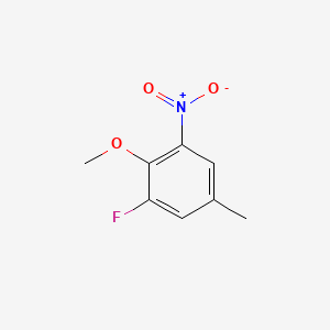 Chemical structure of 1-Fluoro-2-methoxy-5-methyl-3-nitrobenzene