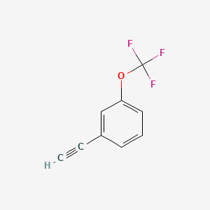 Chemical structure of 3-(Trifluoromethoxy)Phenylacetylene
