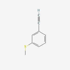 Chemical structure of 1-Ethynyl-3-(methylsulfanyl)benzene