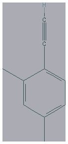 Chemical structure of 1-ethynyl-2,4-dimethylbenzene