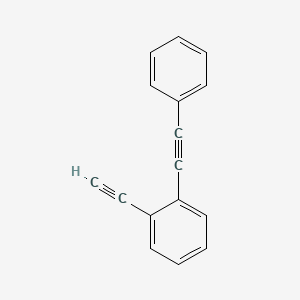 Chemical structure of 1-ethynyl-2-(2-phenylethynyl)benzene