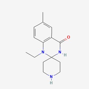 Chemical structure of 1'-Ethyl-6'-mEthyl-1'H-spiro[piperidine-4,2'-quinazolin]-4'(3'H)-one