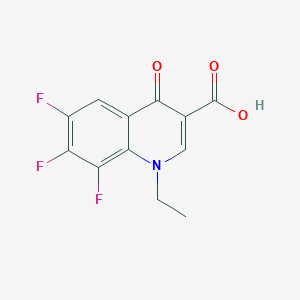 Chemical structure of 1-Ethyl-6,7,8-trifluoro-1,4-dihydro-4-oxo-2-quinolinecarboxylic acid