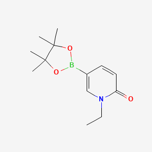 Chemical structure of 1-Ethyl-5-(4,4,5,5-tetramethyl-1,3,2-dioxaborolan-2-yl)pyridin-2(1H)-one