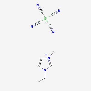 Chemical structure of 1-ETHYL-3-METHYLIMIDAZOLIUM TETRACYANOBORATE