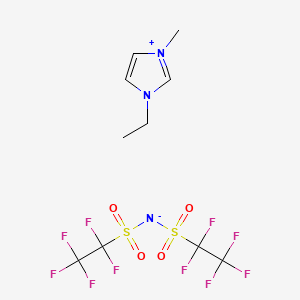 Chemical structure of 1-Ethyl-3-methylimidazolium bis(pentafluoroethylsulfonyl)imide