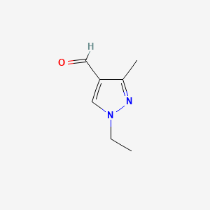Chemical structure of 1-Ethyl-3-methyl-1H-pyrazole-4-carbaldehyde