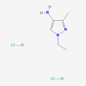 Chemical structure of 1-Ethyl-3-methyl-1H-pyrazol-4-amine