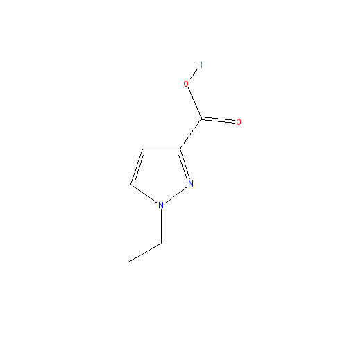 Chemical structure of 1-ethyl-1H-pyrazole-3-carboxylic acid