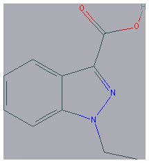 Chemical structure of 1-Ethyl-1H-indazole-3-carboxylic acid