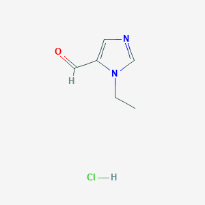 Chemical structure of 1-Ethyl-1H-imidazole-5-carbaldehyde hydrochloride