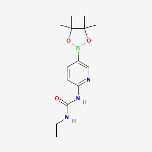 Chemical structure of 6-(3-Ethylureido)pyridine-3-boronic acid pinacol ester